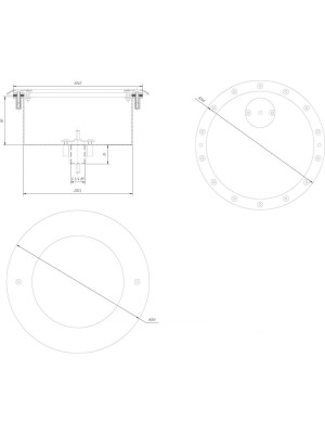 Прожектор светодиод. Slim 25 Вт ”RGBW” 12 В из нерж. ст. с глубокой закладной, универс. (AISI 304)