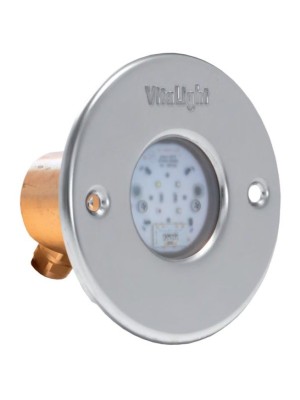 Прож. 3 Power LED 3.0, 10,8 Вт, 24В DC, круг 110 мм, V4A, красный, 5 м кабель 2x0,75 мм2