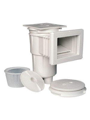 Скиммер с квадратной крышкой V-17,5л 296х228 мм с декоративной рамкой (бетон)