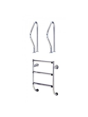 Лестница SP 2 ступени LUXE с поручнями AISI 304 42х1,2мм Лестница SP 2 ступени LUXE с поручнями AISI 304 42х1,2мм